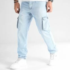 Meilleure vente 🛒 Jean Relaxed Fit Avec Poches Cargo 2787 Bleu Denim Wash de LBO 🥰 -France LBO Soldes Boutique lbo 339280 SHALBO 2787 20221117T153235 05