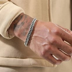 De gros 😉 Bracelet Maille Gourmette 8mm Argenté de LBO 👍