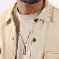 Meilleure vente ⌛ Collier Avec Pendentif Balle Argenté de LBO ✨