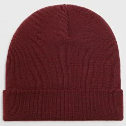 Bon marché 👍 Bonnet Mailles Fines Avec Revers Bordeaux de LBO 🛒