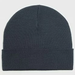 Vente flash 😀 Bonnet Mailles Fines Avec Revers Bleu Marine de LBO ✨