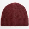 Remise ❤️ Bonnet Mailles Epaisses Avec Revers Bordeaux de LBO 🤩 -France LBO Soldes Boutique lbo 339707 LBO 10708 B380 BURGUNDY 20221007T162431 01