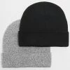 Le moins cher ✔️ Lot de 2 Bonnets Mailles Fines Avec Revers Noir Gris de LBO 😍 -France LBO Soldes Boutique lbo 339738 LBO LOT 10708 BC045 BLACK 10708 BC045 HEATHER 20221007T162744 01