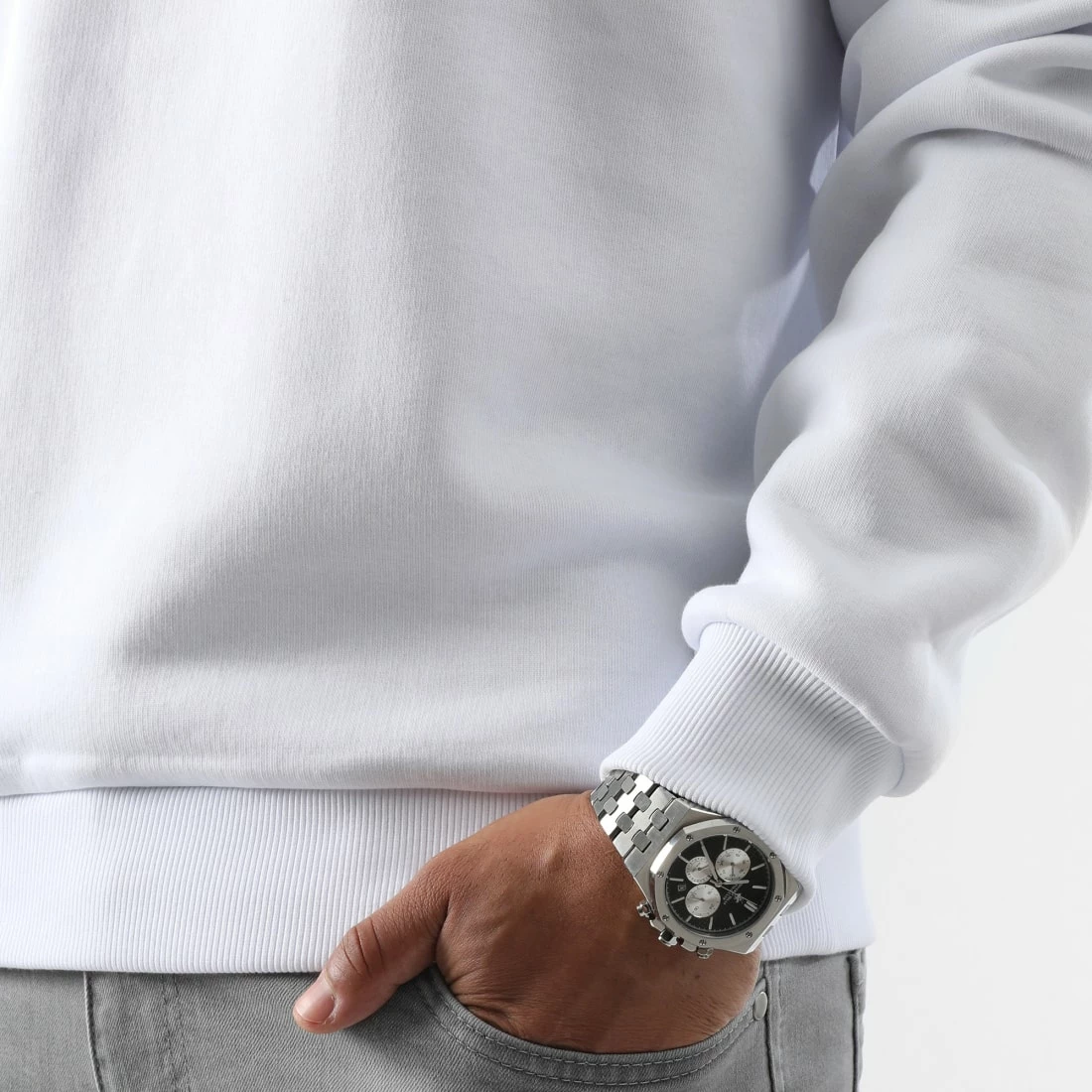 Promo ✔️ Sweat Crewneck Oversize Large 2631 Blanc de LBO 😉 4 Promo ✔️ Sweat Crewneck Oversize Large 2631 Blanc de LBO 😉 – Image 2