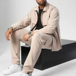 Grosses soldes ✔️ Ensemble Veste Zippée Et Pantalon Cargo 10701336 Beige de LBO 🧨 -France LBO Soldes Boutique lbo 345153 LOT LBO 10701336 0199 LBO 10701336 0201 20221028T153908 05