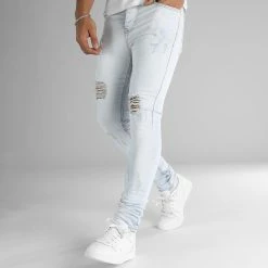 Promo ⭐ Jean Slim LB054-4 Denim Super Wash de LBO 😉 -France LBO Soldes Boutique lbo 345537 LBO LB054 4 SUPERLIGHTBLUEDENIM 20221028T154926 04