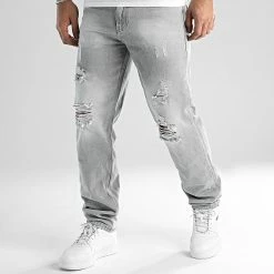 Meilleur prix 🤩 Lot De 2 👖 Jeans Relaxed Fit Avec Destroy 2508 2777 Noir Gris Clair de LBO 🛒 -France LBO Soldes Boutique lbo 347736 LOT SHALBO 2508 SHALBO 2777 20221111T135642 03