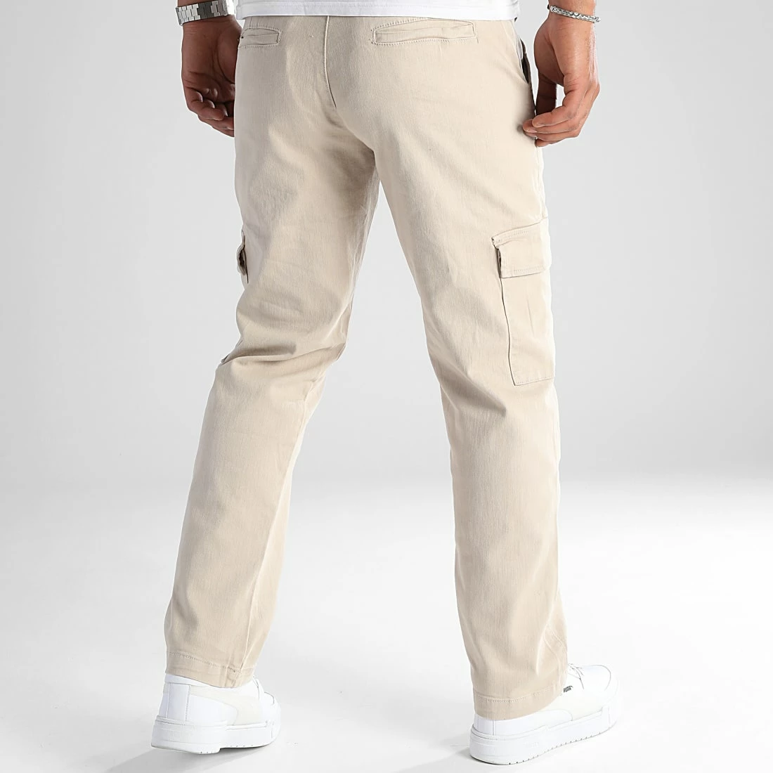 Nouveau ✨ Lot De 2 Pantalons Cargo 1070318 Noir Beige de LBO 🤩 6 Nouveau ✨ Lot De 2 Pantalons Cargo 1070318 Noir Beige de LBO 🤩 – Image 4