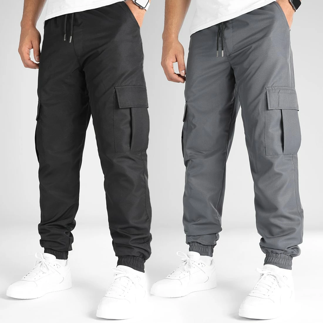 Vente flash 🔥 Lot De 2 Pantalons Cargo 10701336 Gris Anthracite Noir de LBO 👍 3 Vente flash 🔥 Lot De 2 Pantalons Cargo 10701336 Gris Anthracite Noir de LBO 👍