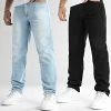 Coupon 😍 Lot De 2 👖 Jeans Relaxed Fit 2402 2509 Bleu Wash Noir de LBO 🛒