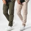 Meilleure affaire 💯 Lot De 2 Pantalons Cargo 10701336 Beige Vert Kaki de LBO 👍