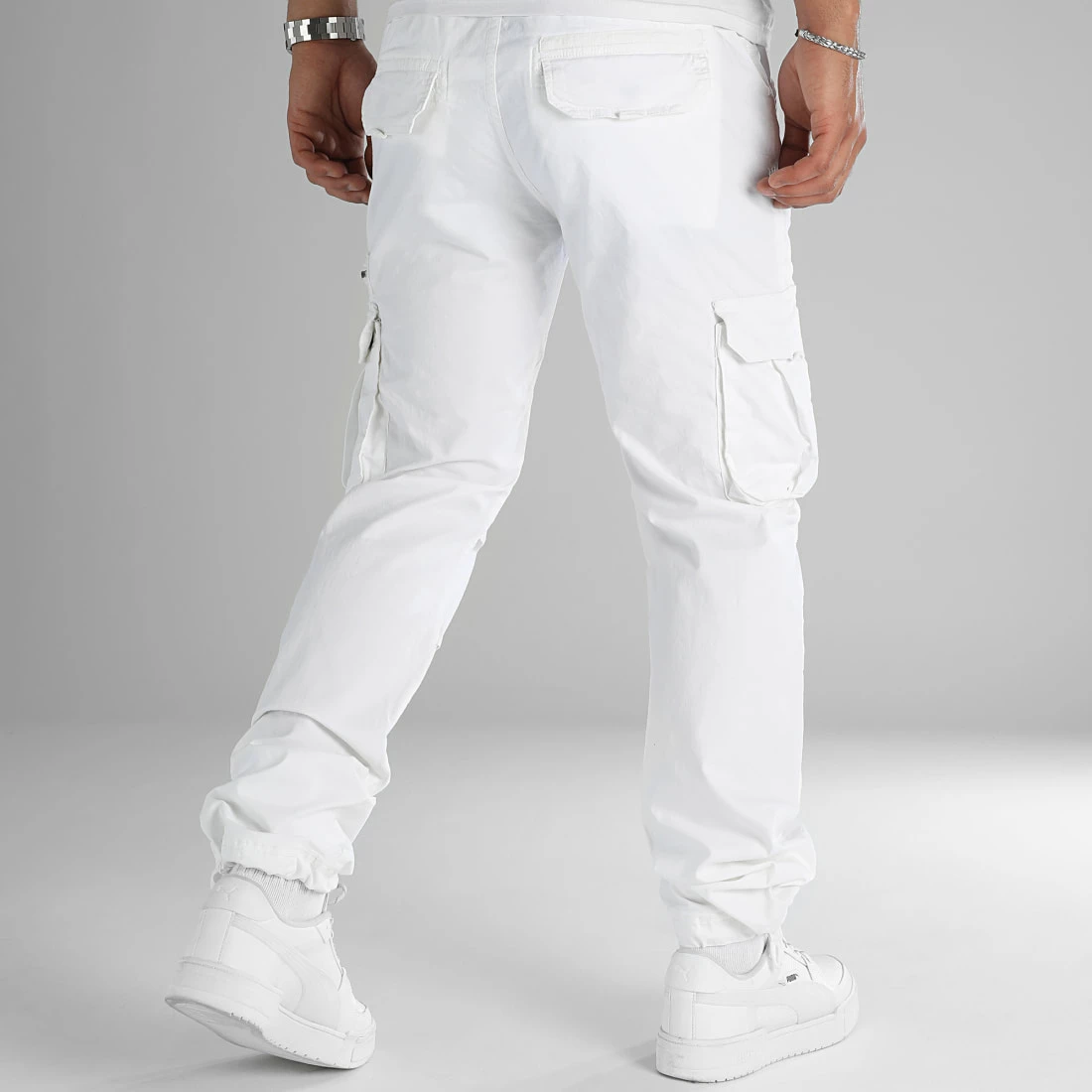Top 10 😉 Lot De 2 Pantalons Cargo 1070546 Blanc Bleu Marine de LBO 👍 6 Top 10 😉 Lot De 2 Pantalons Cargo 1070546 Blanc Bleu Marine de LBO 👍 – Image 4