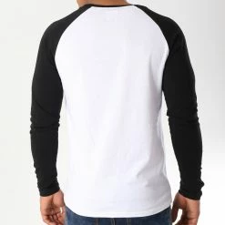 Acheter ❤️ Tee 👕 Shirt Manches Longues Raglan 35-1 Noir Blanc de LBO 😍 -France LBO Soldes Boutique lbo 88652 FAB SHALBO 35 1 20181015T154206 04