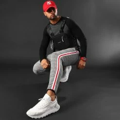 Meilleur prix 🧨 Tee 👕 Shirt Manches Longues Raglan 48-1 Noir Gris Anthracite de LBO ✔️ -France LBO Soldes Boutique lbo 89838 FAB SHALBO 48 1 20201229T152240 05