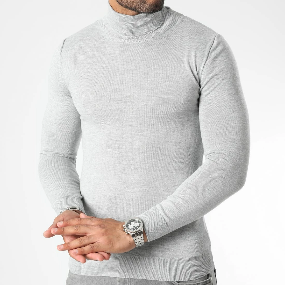 Coupon 🔥 Lot De 2 Pulls Col Roulé 1006 Noir Gris Chiné de LBO 😍 6 Coupon 🔥 Lot De 2 Pulls Col Roulé 1006 Noir Gris Chiné de LBO 😍 – Image 4